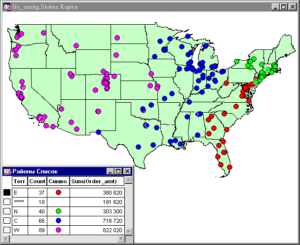{US Map and Districts Browser}